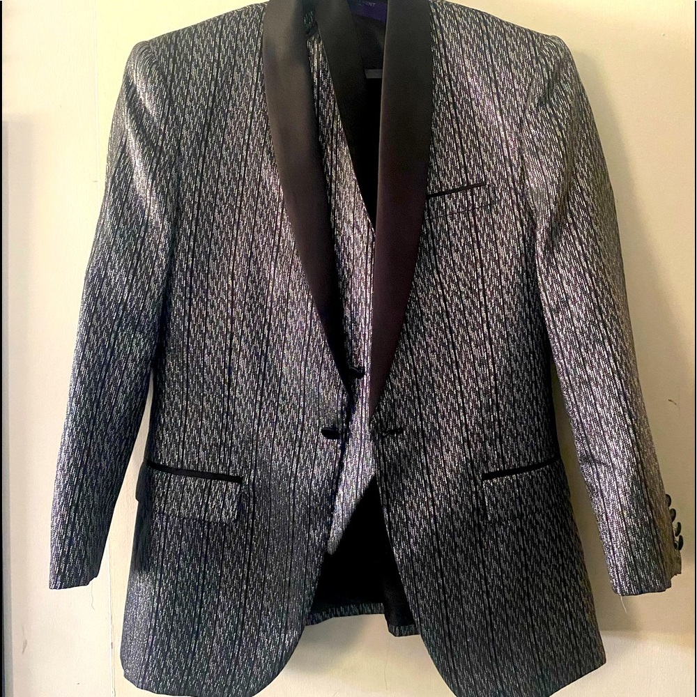Silver blazer with vest
